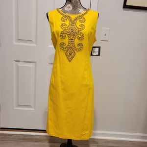 Ellen Tracy – Yellow Sleeveless Dress NWT